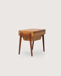 Tavolino portalana scandinavo in teak e rovere