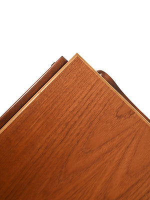 Tavolino portalana scandinavo in teak e rovere 9