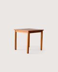 Coffee table scandinavo vintage in rovere con inserti in radica