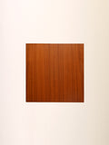 Coffee table scandinavo vintage in rovere con inserti in radica 4