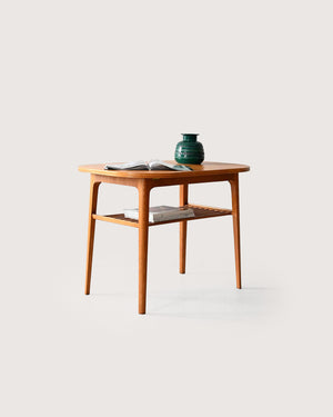 Tavolino da salotto scandinavo anni 60 in rovere