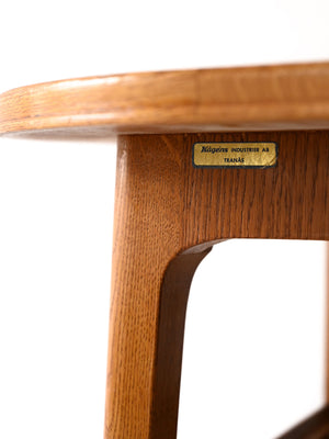 Tavolino da salotto scandinavo anni 60 in rovere 4