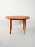 Tavolo rotondo allungabile svedese in teak anni ’60 2