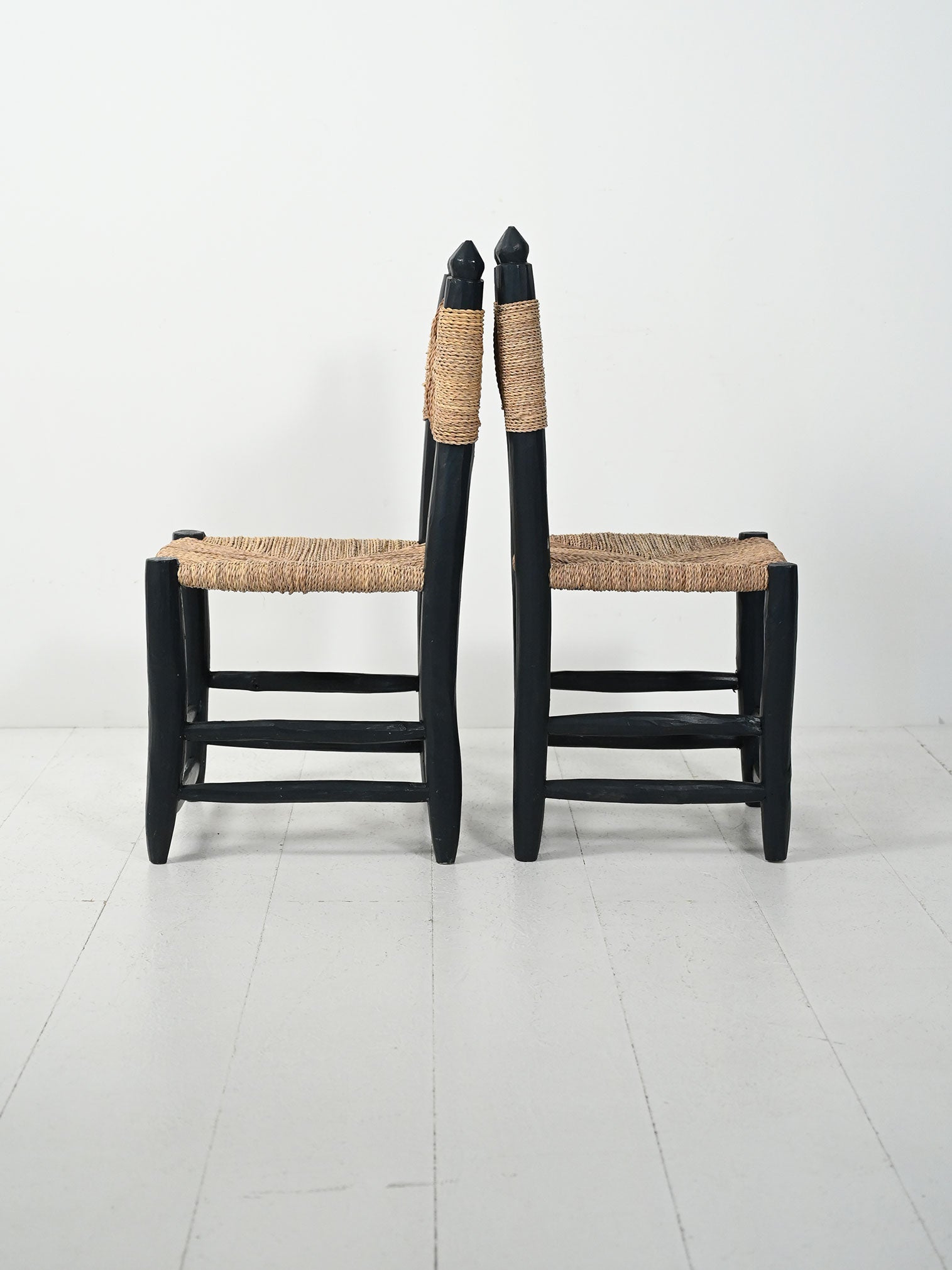 Set di cinque sedie marocchine in legno 5