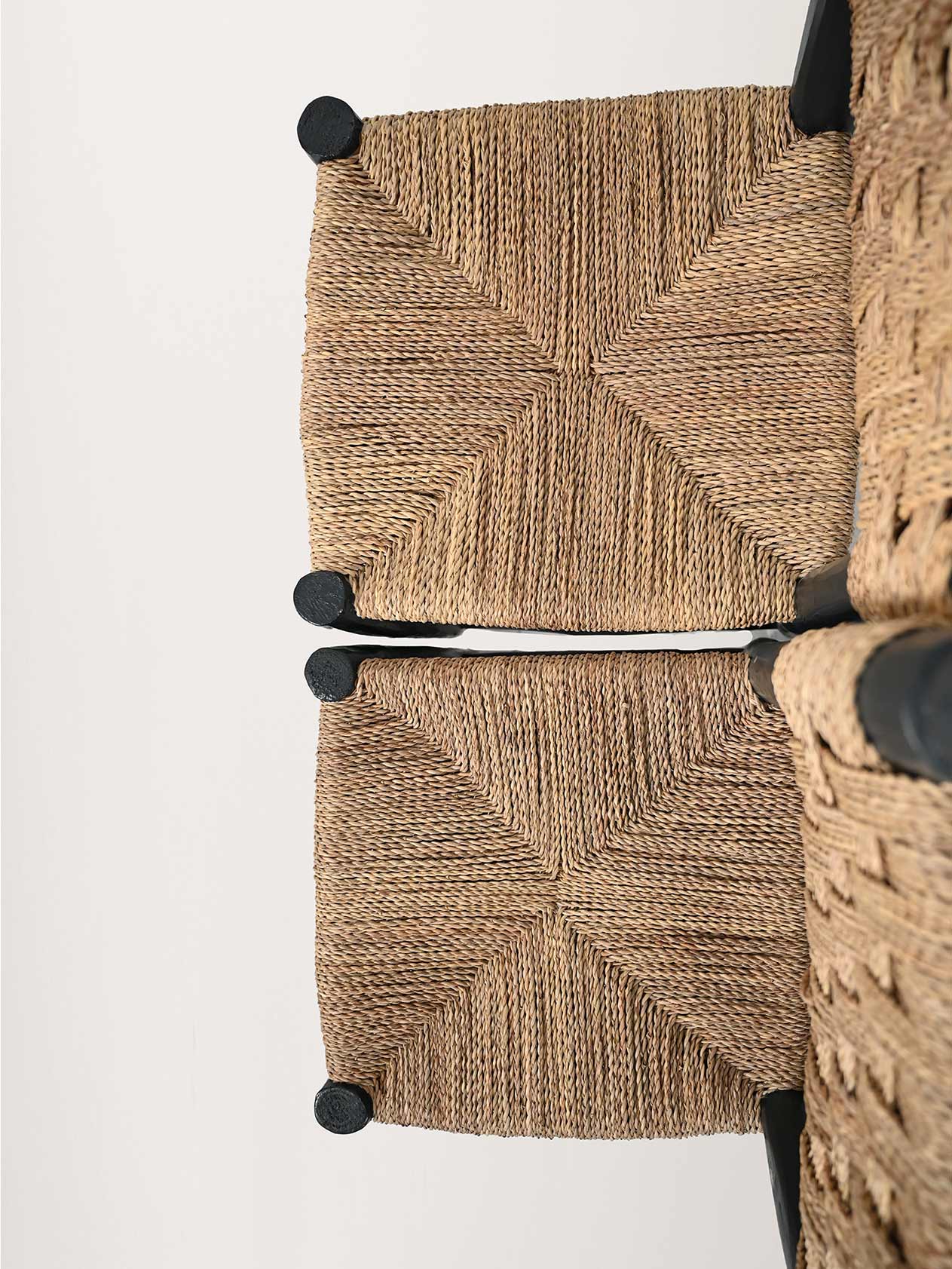 Set di cinque sedie marocchine in legno 12