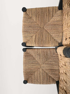 Set di cinque sedie marocchine in legno 12