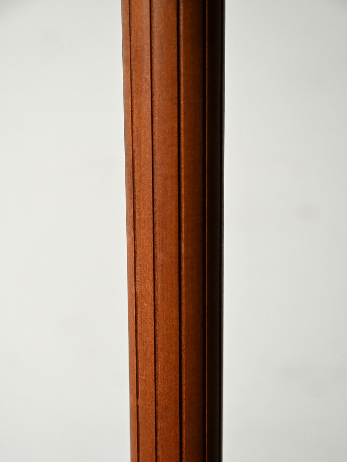 Lampada da terra teak e vetro color ambra 5