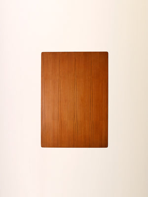 Coffee table scandinavo vintage in teak con mensola in ottone 6