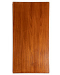 Mobile bar scandinavo in teak con serranda, anni 50