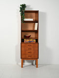 Piccola libreria scandinava in teak, anni ’60