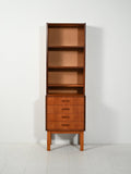Piccola libreria scandinava in teak, anni ’60 1