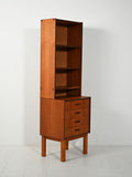 Piccola libreria scandinava in teak, anni ’60 2