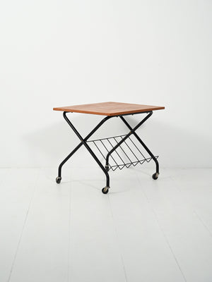 Tavolino scandinavo con portariviste, anni 60–70 3