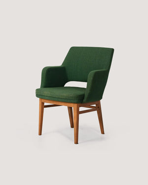 Poltroncina Oslosund di Kinnarps verde foresta anni ’50