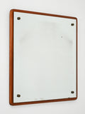 Specchio quadrato anni 60–70 in teak 1