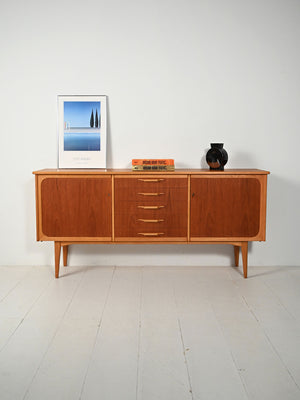 Sideboard scandinavo in teak e rovere