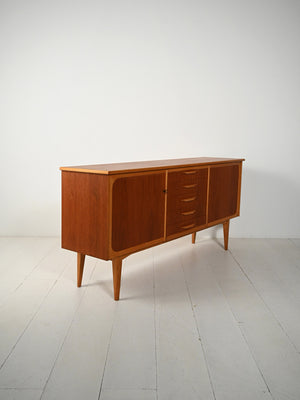 Sideboard scandinavo in teak e rovere 3