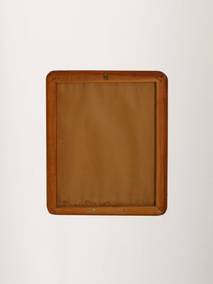 Specchio scandinavo con cornice in teak 6