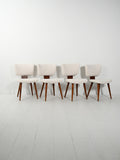 Set di quattro sedie scandinave in lana bouclé 1