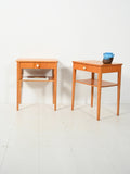 Coppia di comodini scandinavi in faggio
