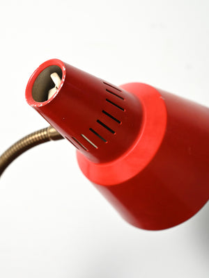 Lampada da tavolo rossa prodotta da Gemi rossa anni ’60 5