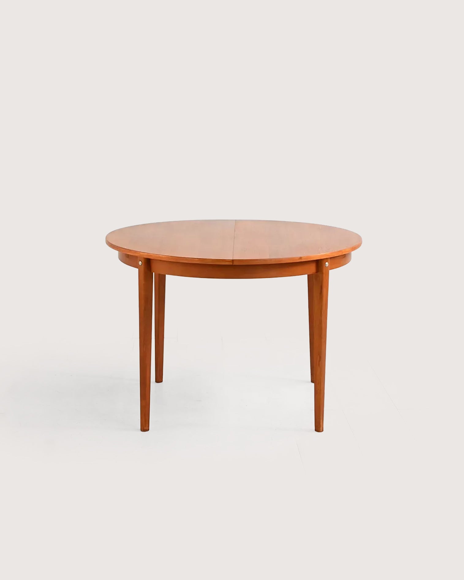 Tavolo rotondo allungabile scandinavo teak anni ’60
