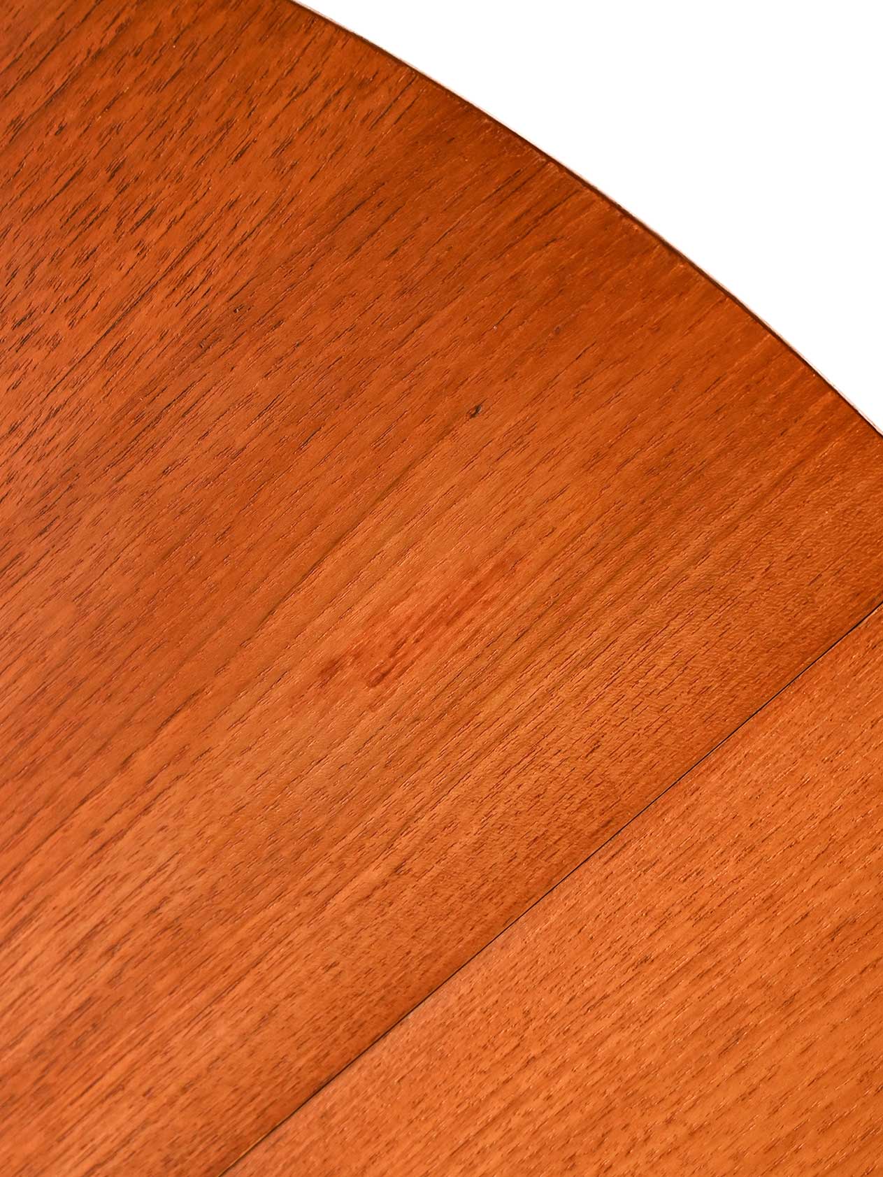 Tavolo rotondo allungabile scandinavo teak anni ’60 5