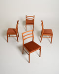 Set di 4 sedie da pranzo scandinave in teak