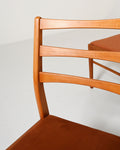 Set di 4 sedie da pranzo scandinave in teak