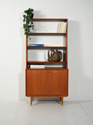 Libreria scandinava con cabinet, anni 50/61