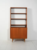 Libreria scandinava con cabinet, anni 50/61 1
