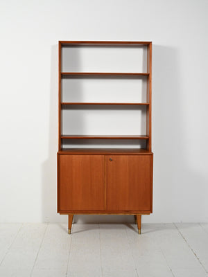 Libreria scandinava con cabinet, anni 50/61 1
