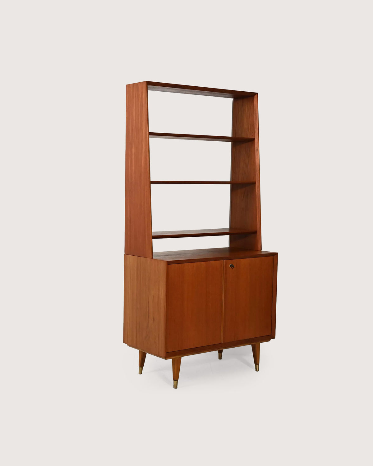 Libreria scandinava con cabinet, anni 50/61
