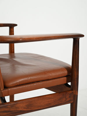 Coppia di poltrone "Ark" di Arne Vodder in pelle 13