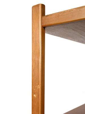 Libreria scandinava in teak con scrivania estraibile 6