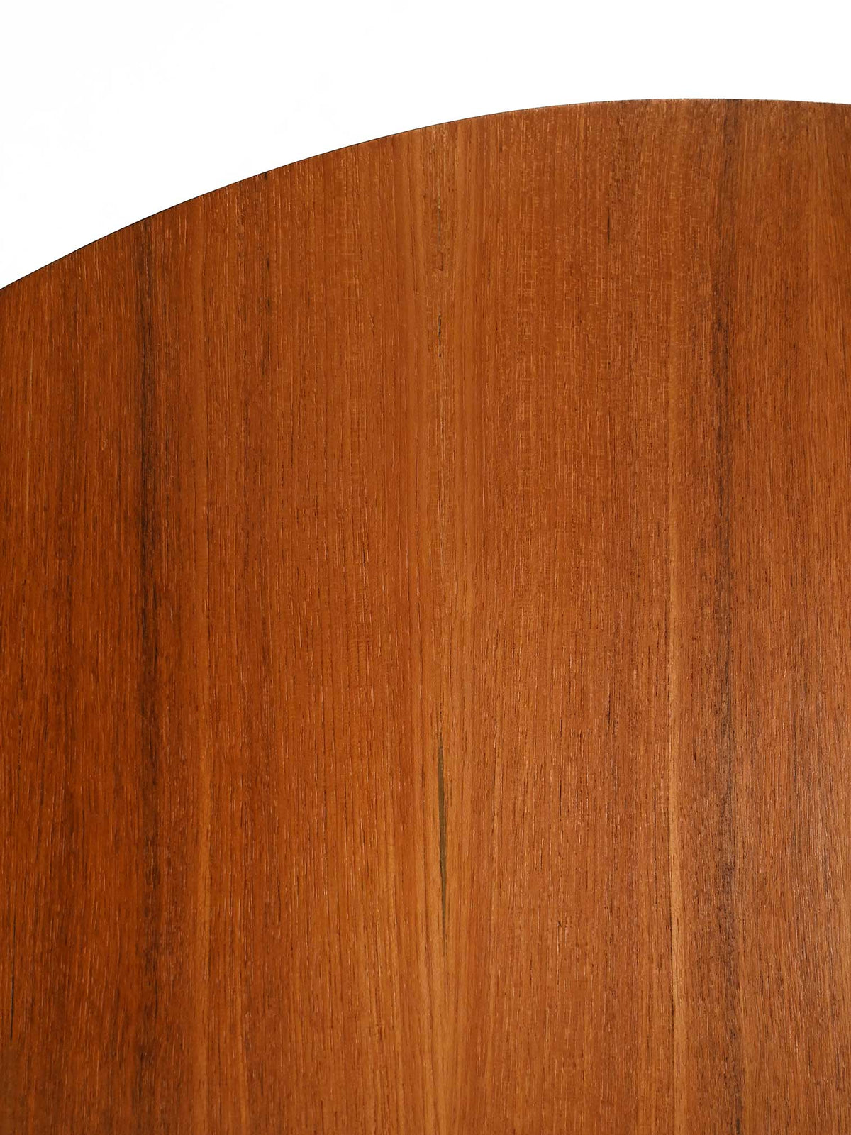 Tavolo rotondo scandinavo in teak con base in metallo 2
