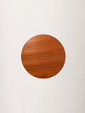 Tavolo rotondo scandinavo in teak con base in metallo 4