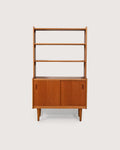 Libreria scandinava anni 60 in teak con vano contenitore