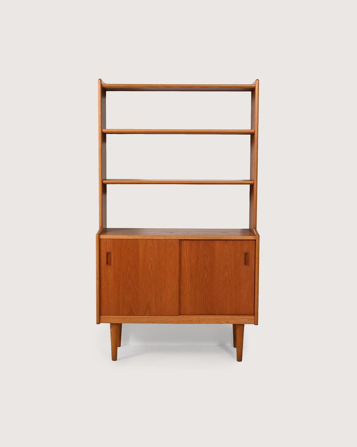 Libreria scandinava anni 60 in teak con vano contenitore