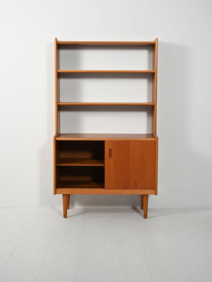 Libreria scandinava anni 60 in teak con vano contenitore 3