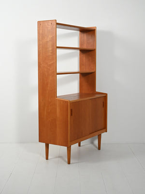 Libreria scandinava anni 60 in teak con vano contenitore 4