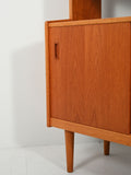Libreria scandinava anni 60 in teak con vano contenitore 8