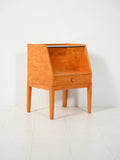 Comodino scandinavo vintage in radica di betulla 2
