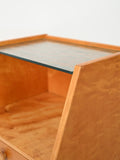 Comodino scandinavo vintage in radica di betulla 7