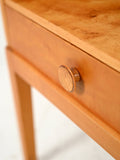 Comodino scandinavo vintage in radica di betulla 8