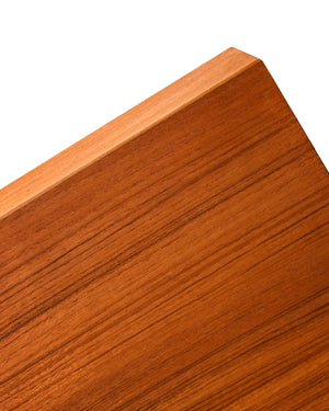 Libreria doppia scandinava in teak con montanti neri, anni ’60 12