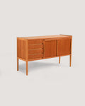 Sideboard scandinavo con scrittoio a scomparsa in teak, anni ’60