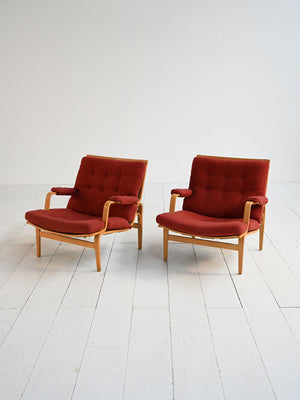 Coppia di poltrone “Ingrid” di Bruno Mathsson per Dux, anni ’60 3
