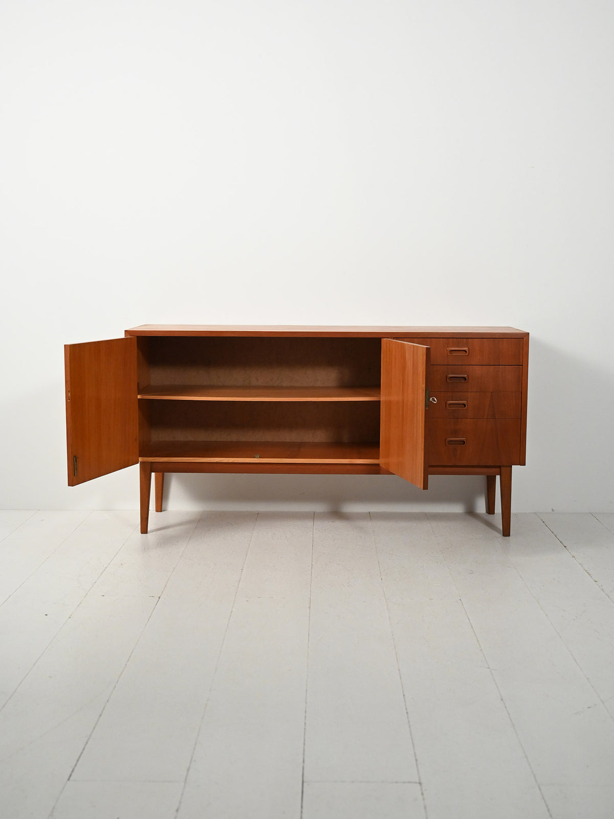Sideboard scandinavo in teak anni 60 2