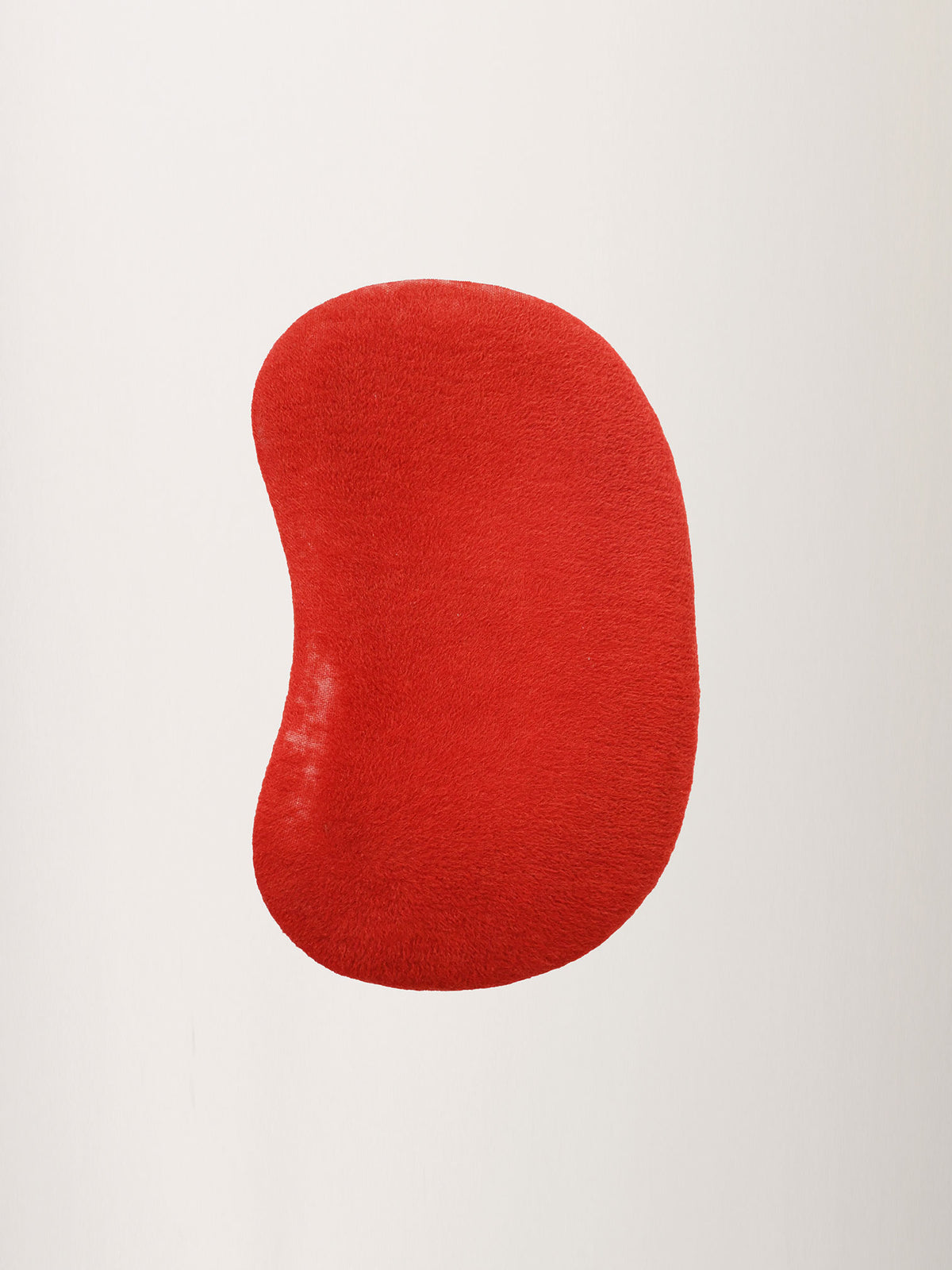 Sgabello scandinavo con velluto rosso e ottone, anni 50 8
